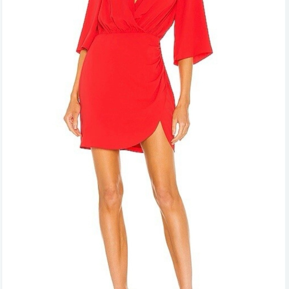 Amanda Uprichard Vibrant Red Mini Dress Size S.